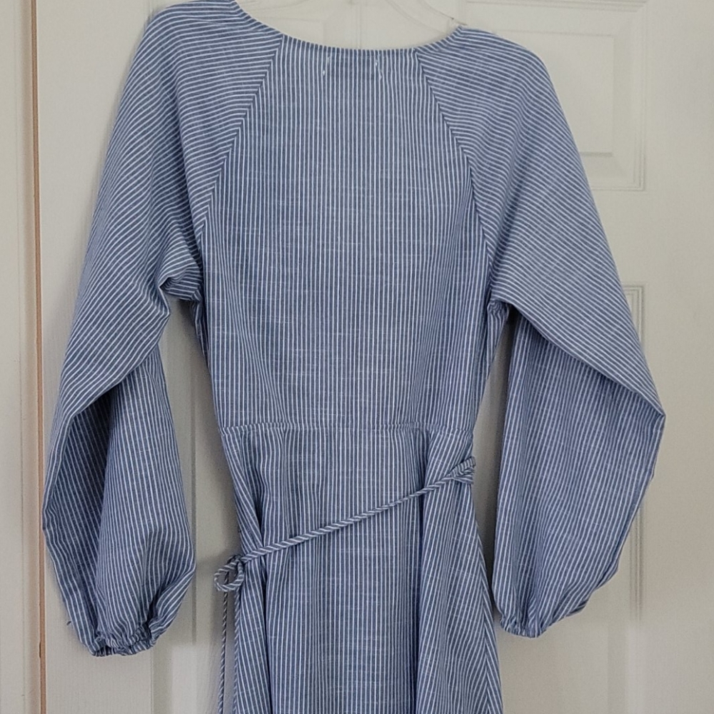 Urban Outfitters Light Blue/White Striped Maxi Dress - Picture 6 of 6